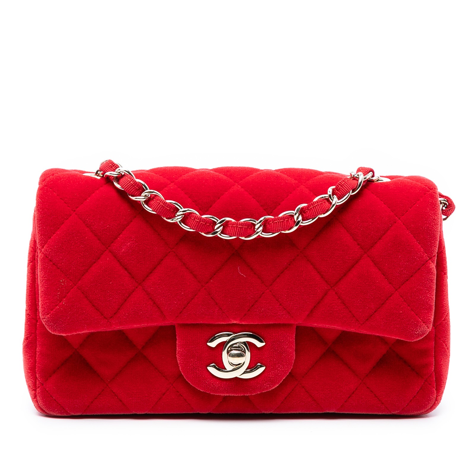 Authenticated Chanel Mini Rectangular Classic Vel… - image 1