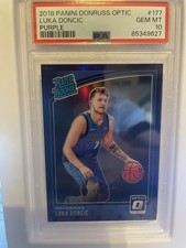 2018-19 Panini Donruss Optic - Rated Rookie Luka Dončić #177 Purple Prizm (RC)