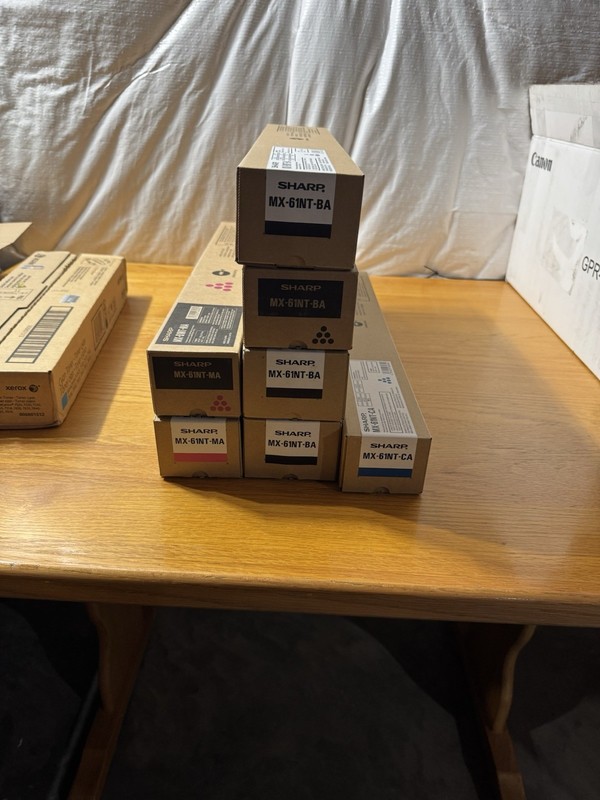 Sharp Copier Toner MX-61NT-BA , MX-61NT-CA , MX-61NT-MA.  Brand New. 7 Pieces