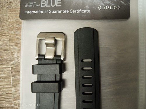 Black Crafter Blue RX01 Rubber Watch Strap For Rolex Explorer 2 And Submariner - Picture 6 of 9