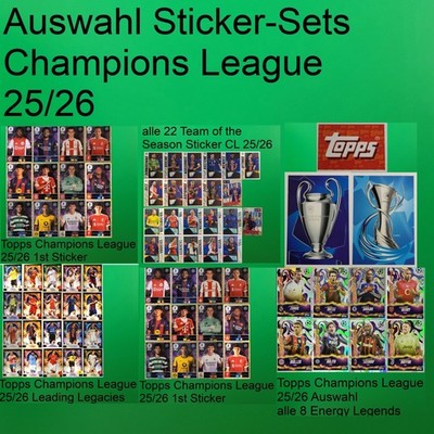 Topps Champions League 25/26 2025/2026 - Auswahl Sticker - Sets