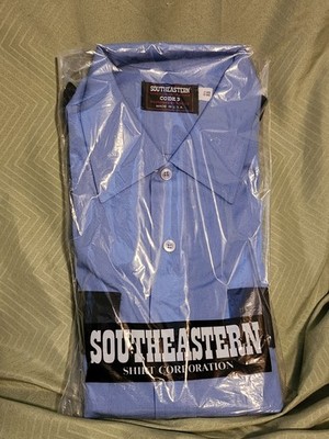 Southeastern Uniform Shirt Men Security Code 3 BLUE Vtg - Size 16 1/2