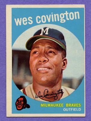 1959 Topps Wes Covington #290 Braves EX-MT OC
