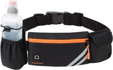 Running Belt with Detachable Water Bottle Holder Large Capacity No-Bounce