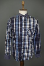 Desigual Multi Plaid 100 Cotton Regular Fit Long Sleeve Button-Up Shirt Size L