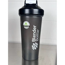 Blender Bottle Black Shaker Mixer Cup 28 oz w/ BlenderBall Whisk