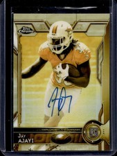 2015 Topps Chrome Jay Ajayi Sepia Gold Refractor Rookie Auto RC #12/50 Dolphins