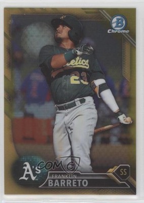 2016 Bowman Chrome Prospects Gold Refractor 41/50 Franklin Barreto #BCP160 a2f