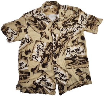 Tommy Jack Panama Rum Hawaiian Shirt Mens L Button Up Tropical