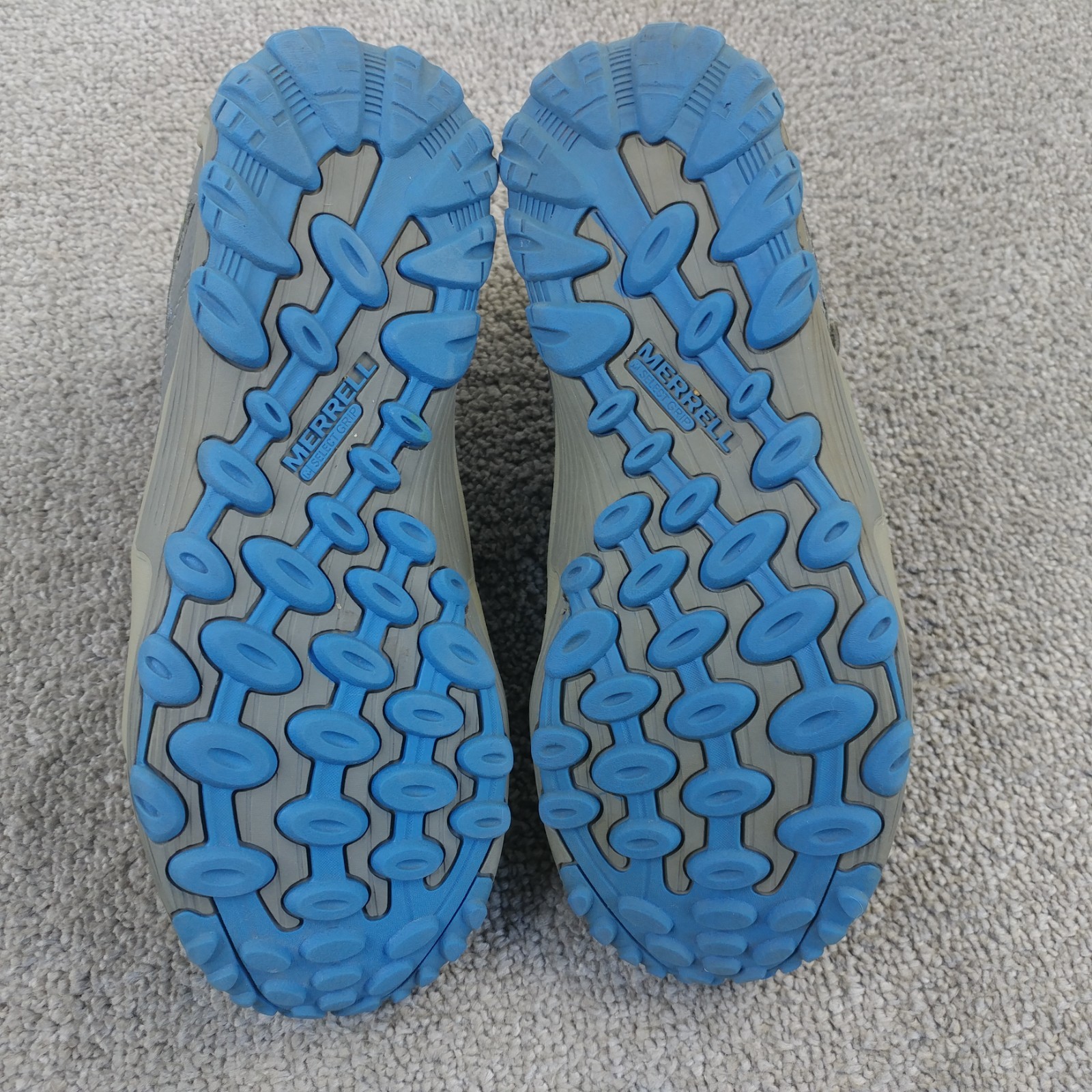 Scarpe da trekking impermeabili Merrell Chameleon 7 Access Mid ragazzo taglia 6 anni grigio blu