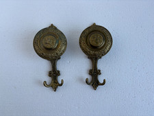 Vintage Pair of Beautiful Coat Hanger Hook Mid Century Hat Rack Metal Design