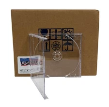 USDISC CD Jewel Cases Standard 10.4mm Heavyweight 90g, Single 1 Disc (Clear) Lot