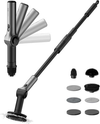 Flexi  Cordless Electric Spin Scrubber, Adjustable Angle, Extendable Handle, Sma