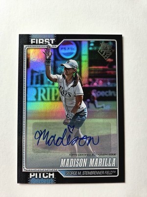 2026 Topps Series 2 Madison Marilla First Pitch AUTO BLACK FOIL PARALLEL 7/10