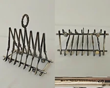 Sterling Rifle Toast Holder Letter Holder .925 Silver Victorian 628 grams #J4715