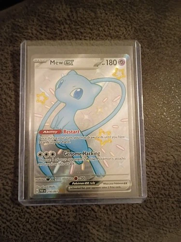 Pokémon TCG Mew EX 216/091 Paldean Fates Full Art Shiny Ultra Rare NM Condition