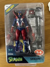 💥McFarlane Toys Digital Spawn 1977 Red Platinum Edition CHASE Figure NIB!