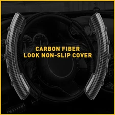 Carbon Fiber Universal Steering Car Wheel Booster Cover Non-Slip Car Accessories