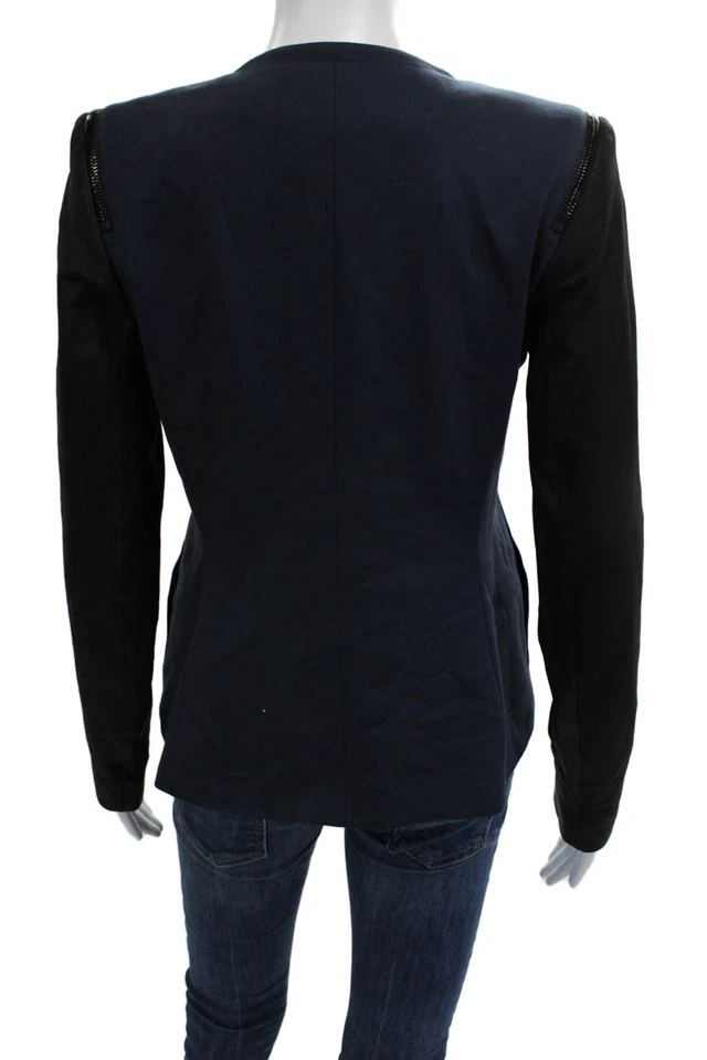 Blazer Theory Mujer Negro Cuello en V Manga Larga Talla Pequeña S Foto 4 de 4