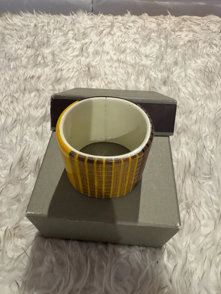 Brazalete Marni amarillo, negro y marrón de resina sin cordones extra grande Foto 2 de 4