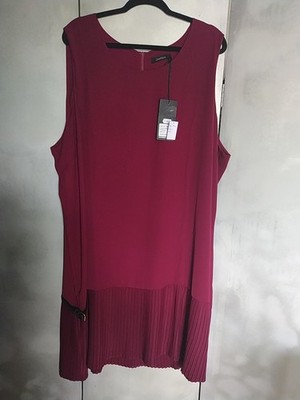 One More   52 54 Damen, Shirt Kleid ehemaliger UVP 98 Plissee 