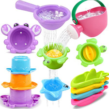 10 Pcs Bath Toys for Kids Ages 1-3, Bathtub  Pool Water Toys for Toddlers 1-3 