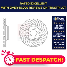 Brake Disc Single Vented fits PORSCHE CAYENNE 92A 3.6 Front Right 2010 on 350mm