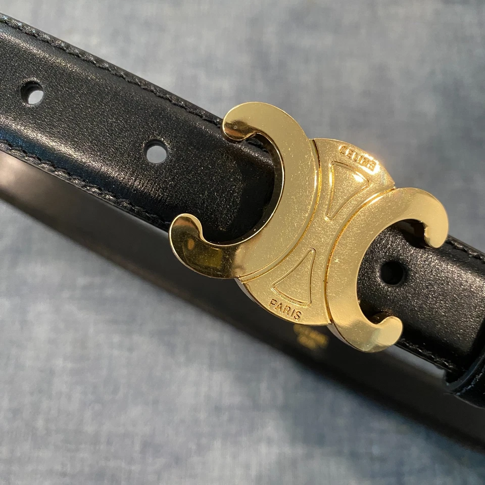 Auténtico Cinturón Celine Triunfo Mediano Talla 80 Foto 2 de 4