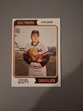 Eddie Watt - Orioles  Baseball  Card #534 Autograph  Signature 1974 Topps