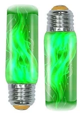 Sunlight Forest - Green LED Christmas Flame Light Bulb Decorations - E26 E27 ...