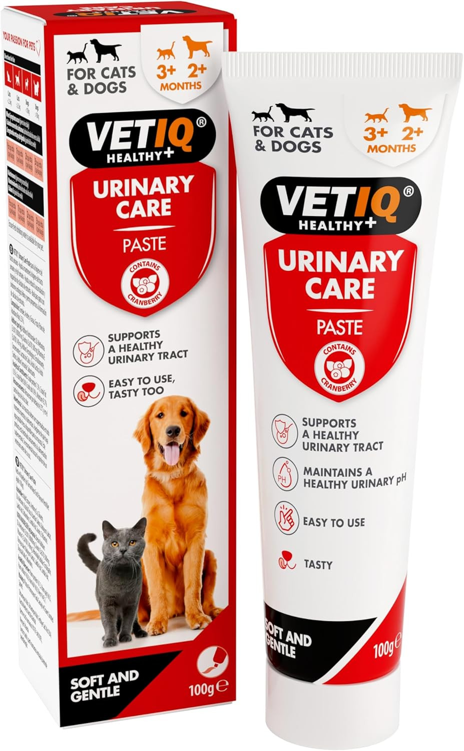 VETIQ Urinary Care Paste Supplement Contains Cranberry For Dogs & Cats, Supports