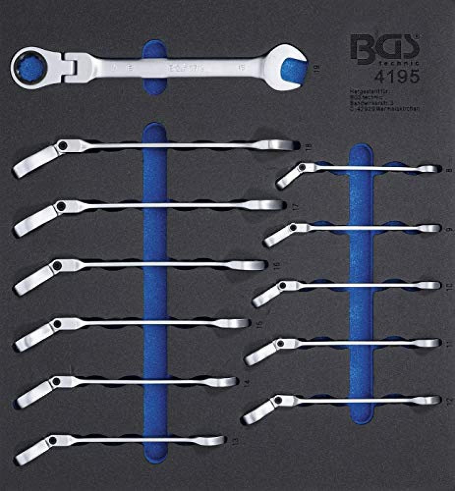 Inserto Carrello Officina 2/3: 12 Chiavi Combinate Cricchetto 8-19mm