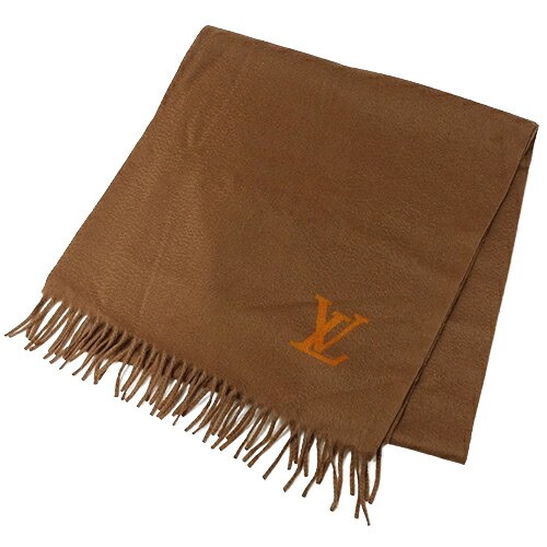 Louis Vuitton Brown Cashmere Scarf M71285 Preowned Fall Winter