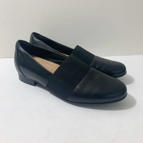 Mocassini Clarks Unstructured Un Blush Lo Flat casual slip on neri taglia US 7 5M