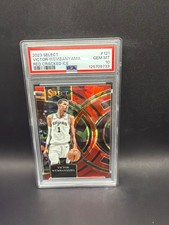VICTOR WEMBANYAMA 2023-24 SELECT RED CRACKED ICE PRIZM #121 RC ROOKIE PSA 10 GEM