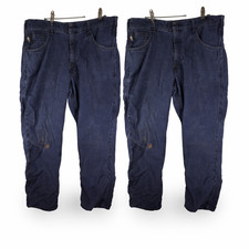 Carhartt FR CAT2 Mens Denim Jeans Workwear Pants 34x32 NFPA 2112 Lot of 2 Fire