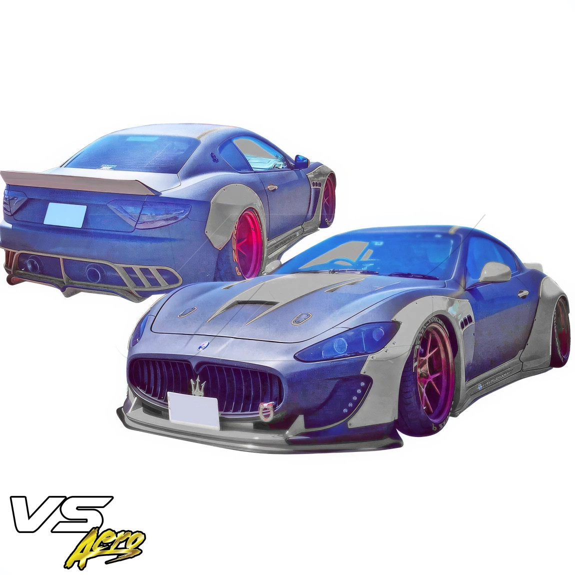 VSaero FRP LBPE Wide Body Kit /w Wing for GranTurismo Maserati 08-13 vsaeropart