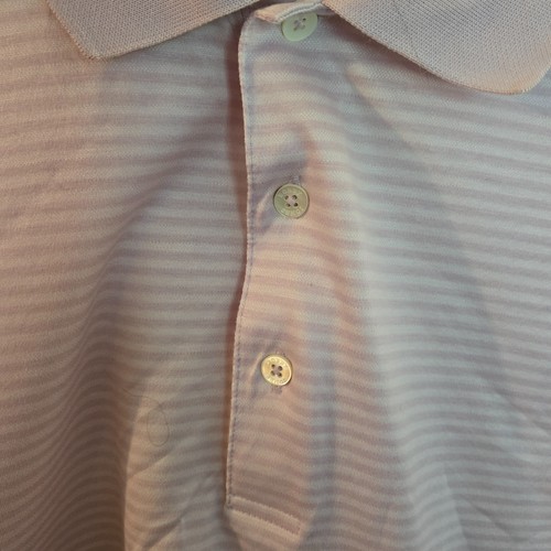 Bobby Jones Shirt Mens XL Pink Striped Turnberry Isle Short Sleeve Polo Cotton - Picture 4 of 12