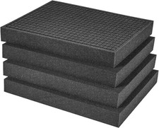 4 Pack Pick and Pluck Foam 16 X 12 X 2 Inch Pre-Cut | Polyethylene Pick Apart Fo