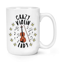 VerrüCkte Violine Damen Stars 426Ml Groß Becher Tasse Mutter Tag Freundin Geiger