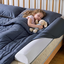 Toddler Bed Rail Bumper Foam Bed Guard with Non-Slip Pads, Soft Removable Wash