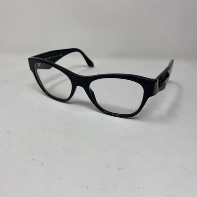 PRADA  VPR 07R 53-18-140 1AB BLACK AND/GEM STONES EYEGLASSES ITALY FRAME NL46