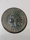 1870 Indian Head Cent Penny XF Details Liberty Diamonds Pearl Item M27 Uncleaned