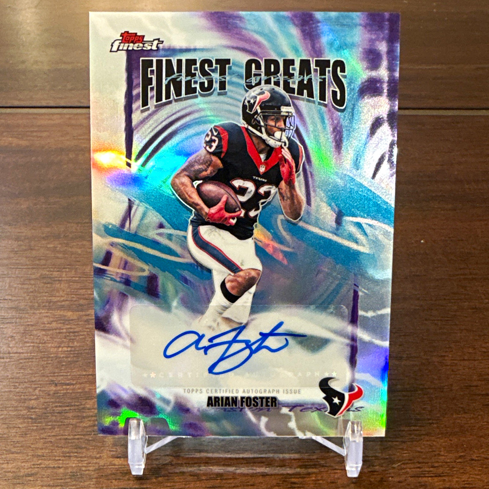 Topps 2025 Finest Football Arian Foster  Flashback Auto Refractor #FGA-AF