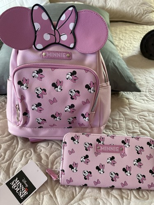 #ad DISNEY ALDI EXCLUSIVE 2026 Pink Minnie Set Mini Backpack and wristlet wallet $65.00