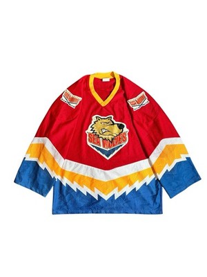 Vintage Mississippi Sea Wolves HiLi Men's Large Hockey Jersey Canada RARE