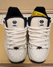 Vtg C1RCA Adrian Lopez AL202 Skate Shoes White Navy Mens 7.5 Y2K Skateboard...