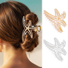 Starfish Claw Clips Metal Hair Clips Sea Star Hair Accessories for Women Pack o
