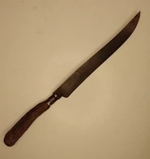 Antique MERIDEN Cutlery Co. USA Stag Horn Handle Fixed Blade Knife