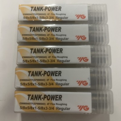 5/8 YG1 TANK POWER POWDERED  METAL ROUGHING END MILL YG-1 E9990040TF (5 Pieces)